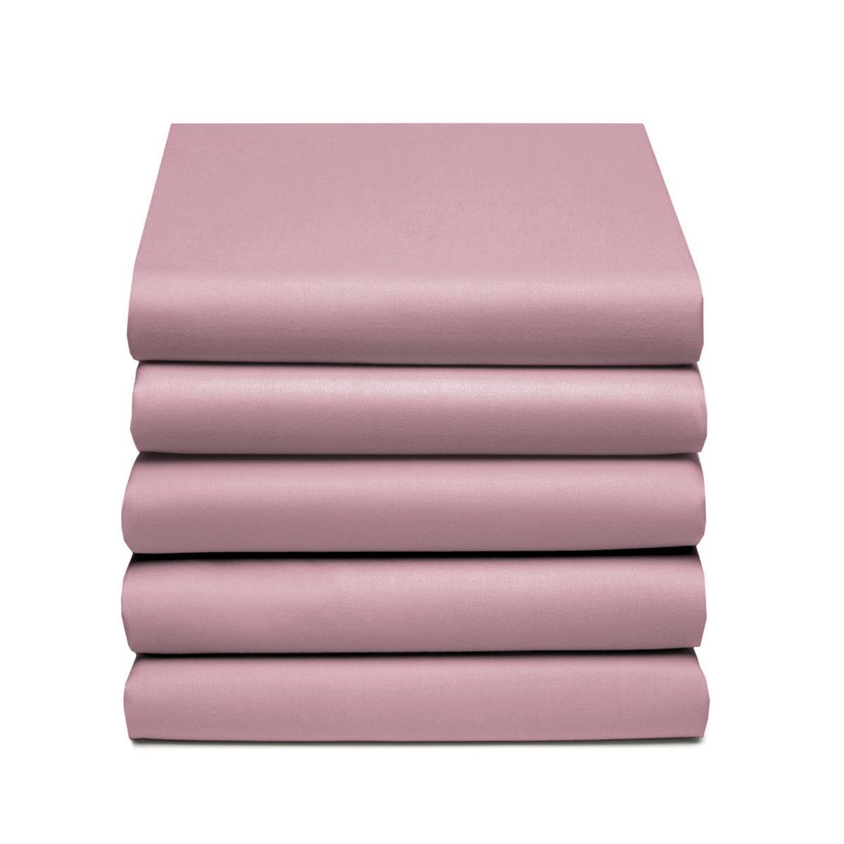 Damai Hoeslaken Mauve (Katoen)-180 X 200 Cm - Roze