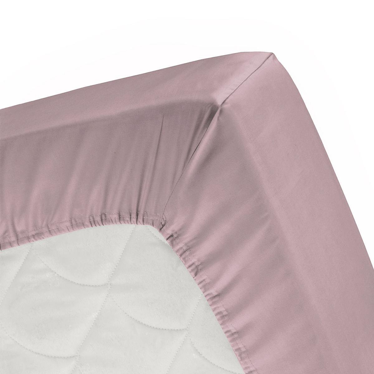 Damai Hoeslaken Mauve (Katoen)-180 X 200 Cm - Roze