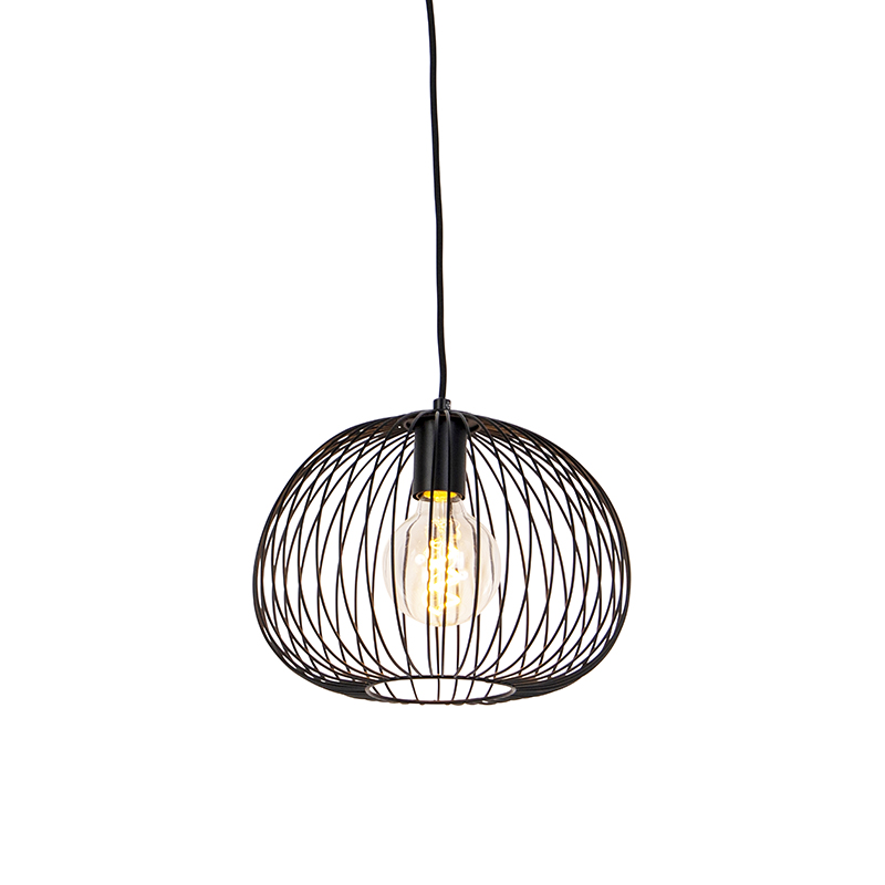 QAZQA Design hanglamp - Wire Dough - Zwart