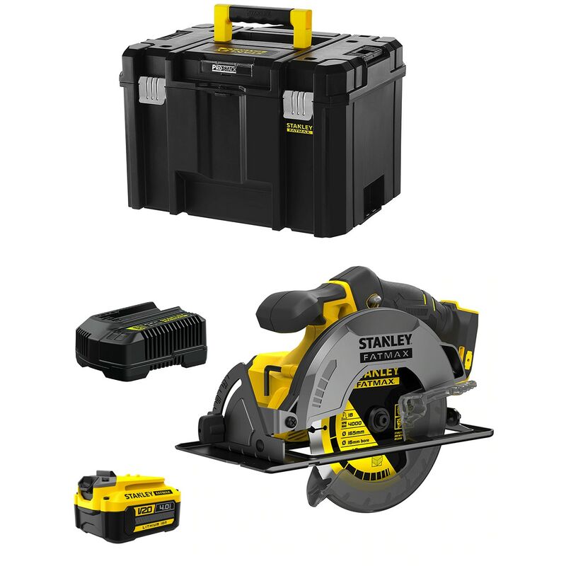 Stanley Fatmax V20 - Sierra Circular STANLEY FatMax SFMCS500M1T (1 x 4,0 Ah + Cargador + TSTAK VI)