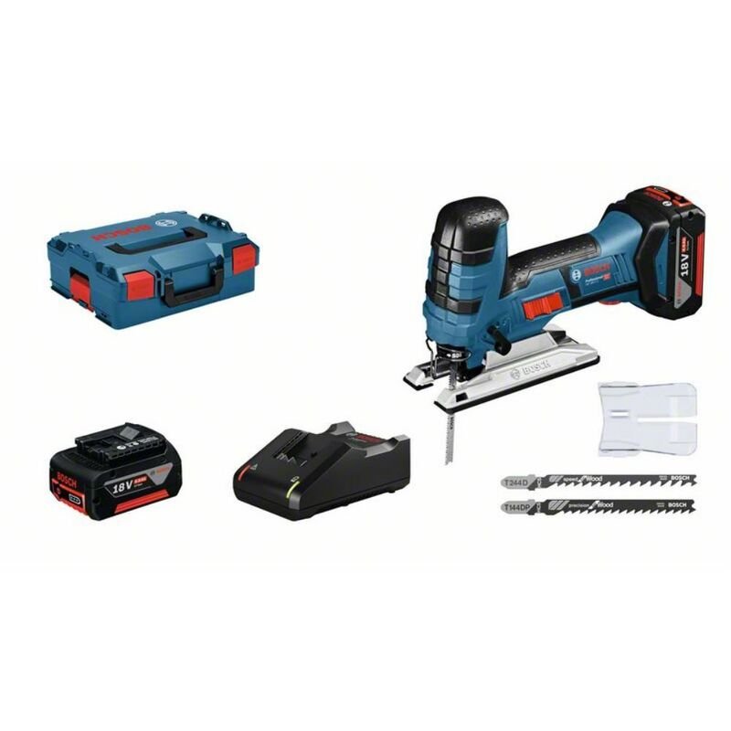 Bosch - Batería Jigsaw GST 18 V-LI S, con batería de ion litio de 2 x 4.0 AH, L-boxx