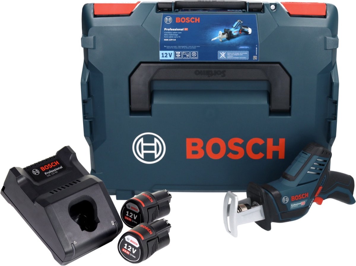 Bosch - Sierra Sable GSA 12V-14 (2 x 3,0 Ah + GAL12V-40 + L-Boxx 102)