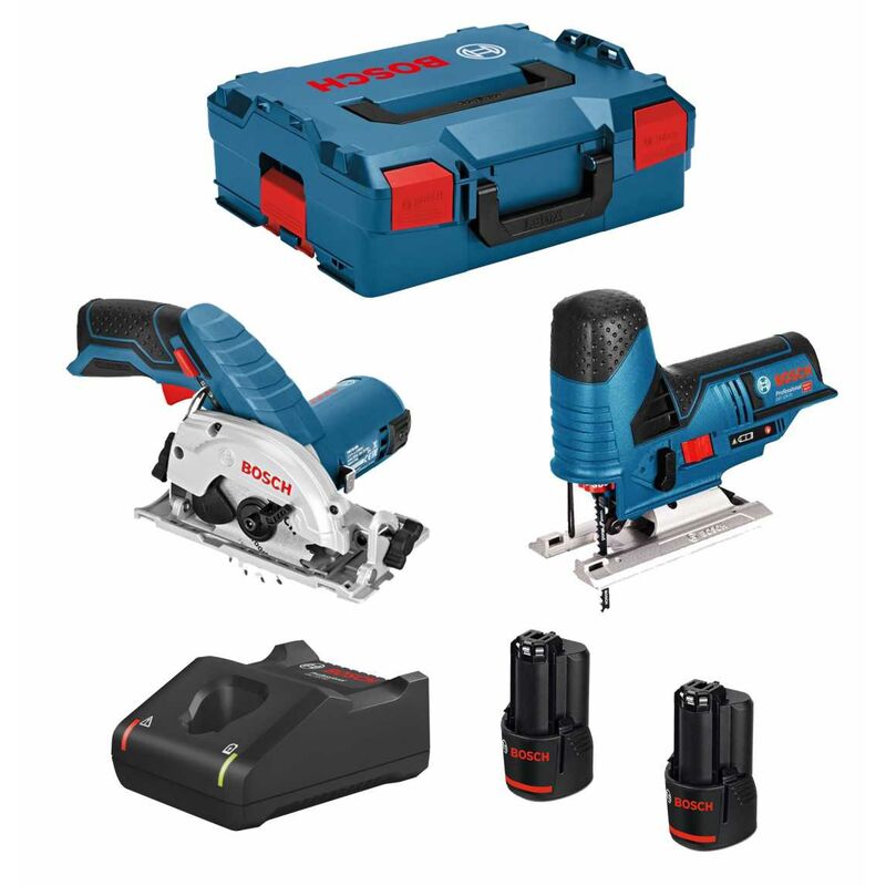 Bosch - Kit 12V B12GKSGST2bat3a-40 (GKS 12V-26 + GST 12V-70 + 2 x 3,0 Ah + GAL12V-40 + L-Boxx 136)