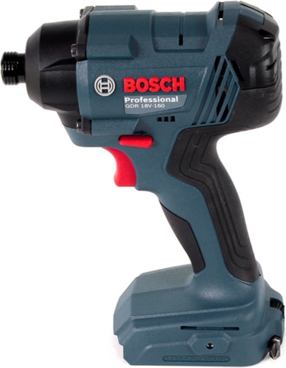 Bosch - 06019G5104 Atornillador de impacto a batería GDR 18V-160 0-2800rpm 0-3600ipm 1/4' + L-Boxx sin batería ni cargador