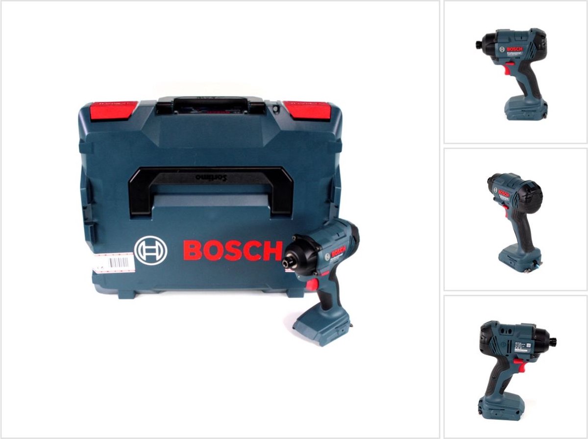 Bosch - 06019G5104 Atornillador de impacto a batería GDR 18V-160 0-2800rpm 0-3600ipm 1/4' + L-Boxx sin batería ni cargador