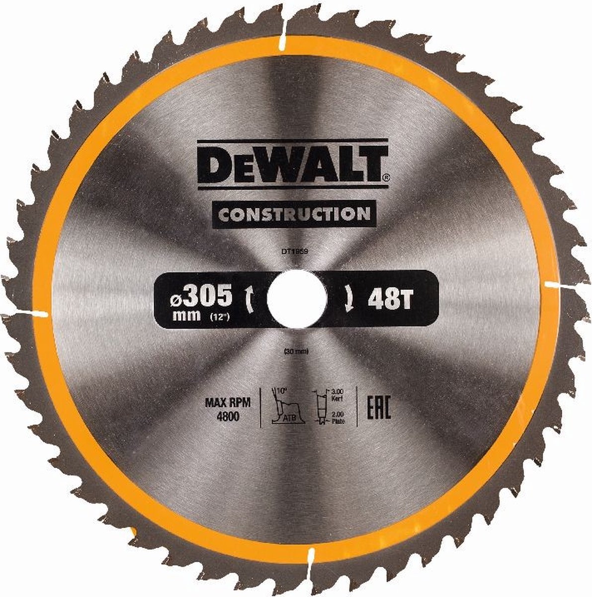 DeWalt - DT1959-QZ Hoja para construcción 305x30mm 48D