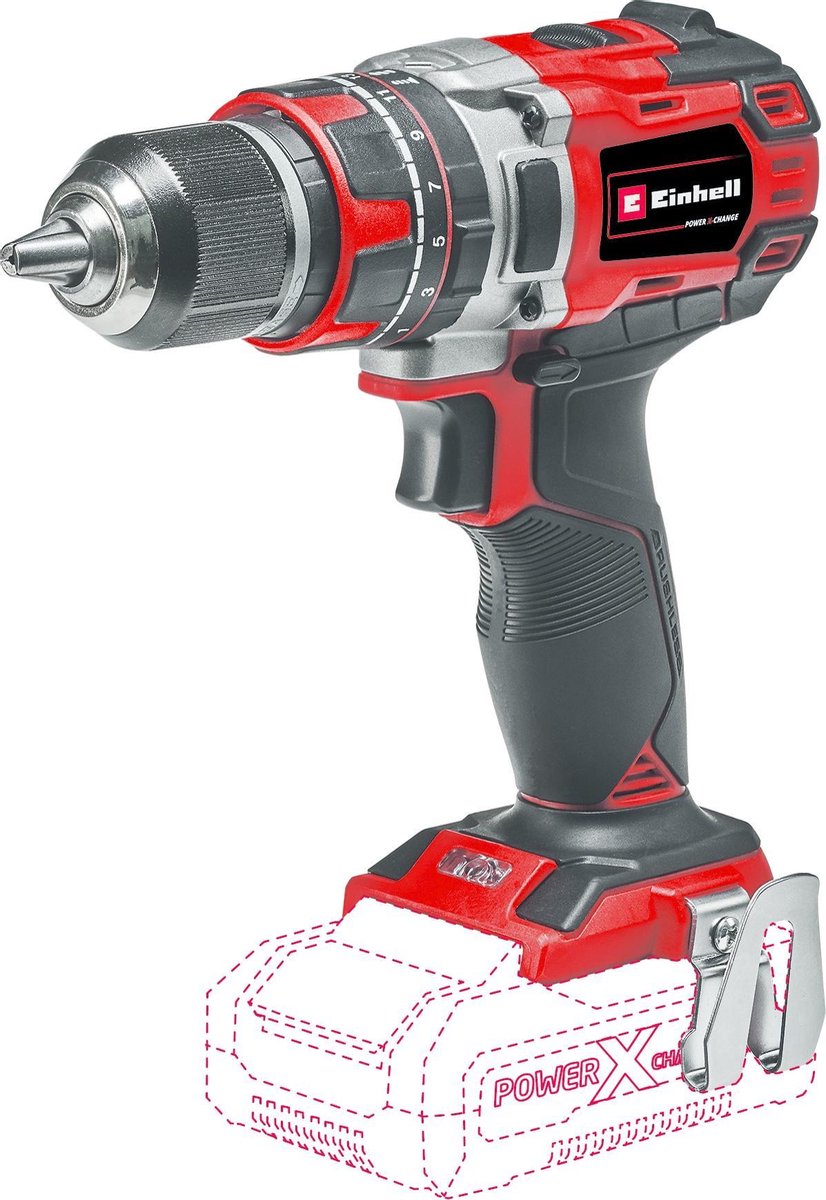 Einhell Taladro de impacto de la batería de 18V TE-CD 18/50 LI-I BLPOWER X-CAMBIO | Sin batería sin cargador