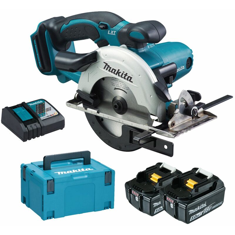 Makita - DSS501RTJ 18V Litio-Ion Batería Juego de sierra circular (2x baterías 5.0Ah) en Mbox - 136mm