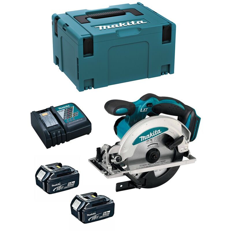 Makita - Sierra Circular DSS610RTJ (2 x 5,0 Ah + DC18RC + MAKPAC 3)