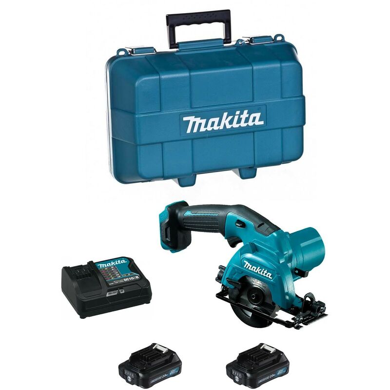 Makita - Sierra Circular HS301DSAE (2 x 2,0 Ah + DC10SB + Maletín)