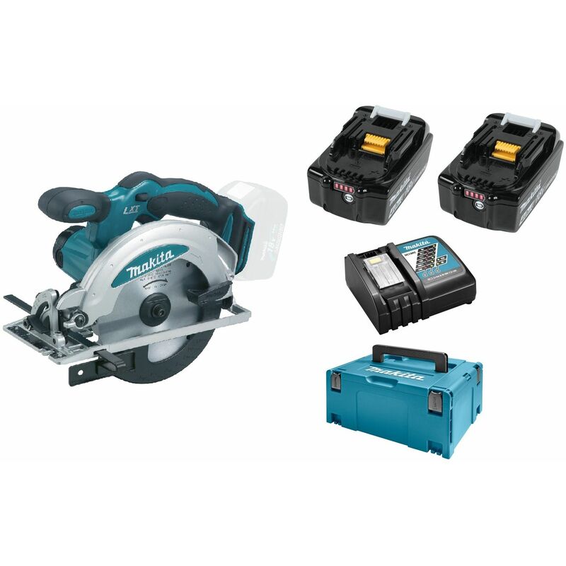 Makita - DSS610RMJ 18V Li-Ion batería Sierra circular (set con 2x 4.0Ah baterías) en Mbox - 165mm