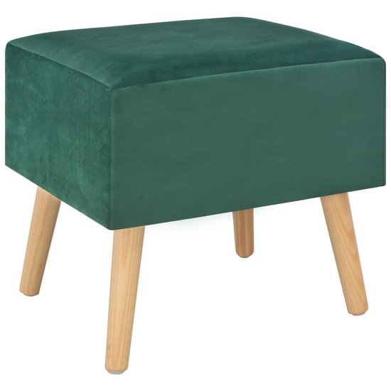 Vidaxl Nachtkastjes 2 St 40x35x40 Cm Fluweel - Groen