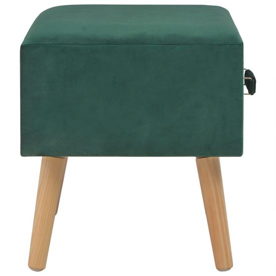 Vidaxl Nachtkastjes 2 St 40x35x40 Cm Fluweel - Groen