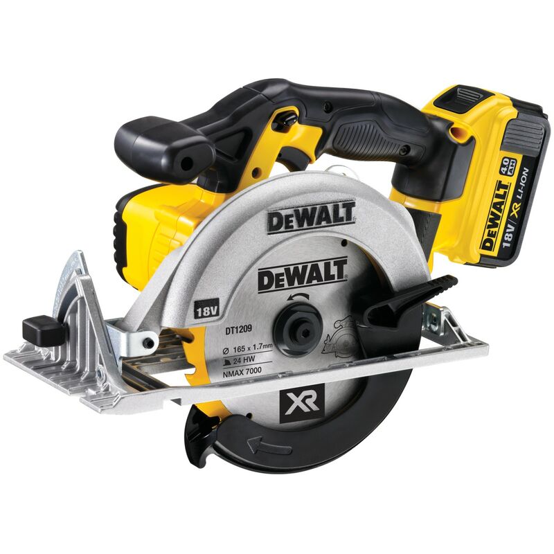 DeWalt De Walt - DCS391M2-QW Sierra Circular XR 18V con 2 baterías Li-Ion 4,0Ah - Ø165mm y 55mm prof. con maletín