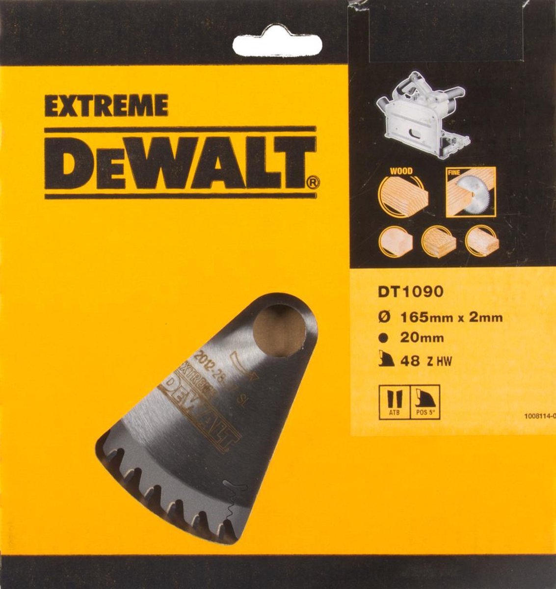 DeWalt DT1090-QZ Hoja para sierra de incisión 165x20mm 48D