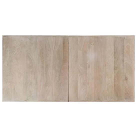 Vidaxl Eettafel 160x80x75 Cm Massief Mangohout - Wit