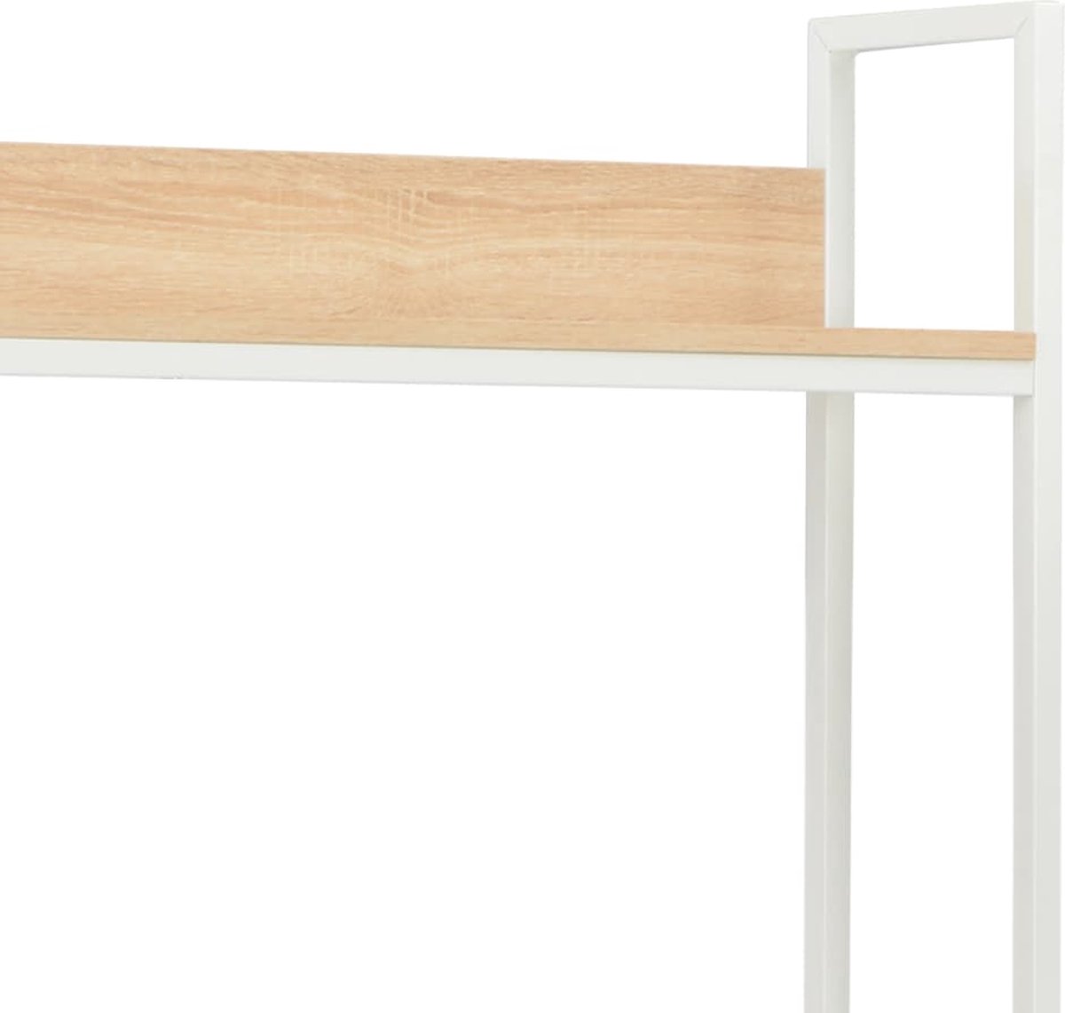 Vidaxl Computerbureau 120x60x138 Cm En Eikenkleurig - Wit