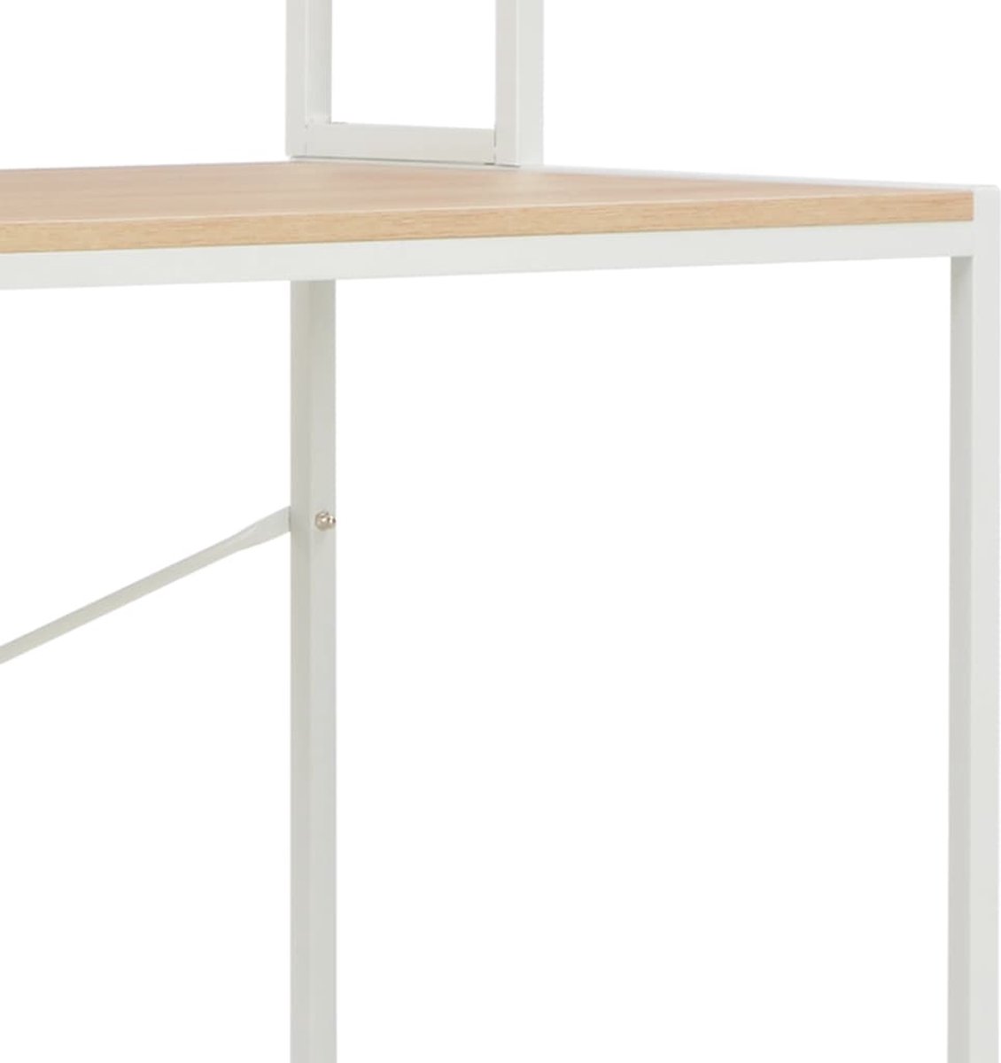 Vidaxl Computerbureau 120x60x138 Cm En Eikenkleurig - Wit