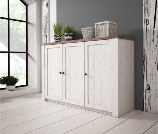 Meubella - Dressoir Parello 4 Eiken - 130 Cm - Wit