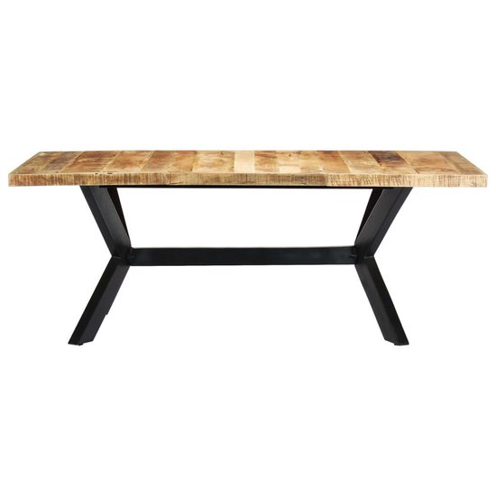 Vidaxl Eettafel 200x100x75 Cm Massief Mangohout - Bruin