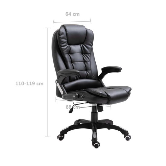 Vidaxl Kantoorstoel Kunstleer - Zwart