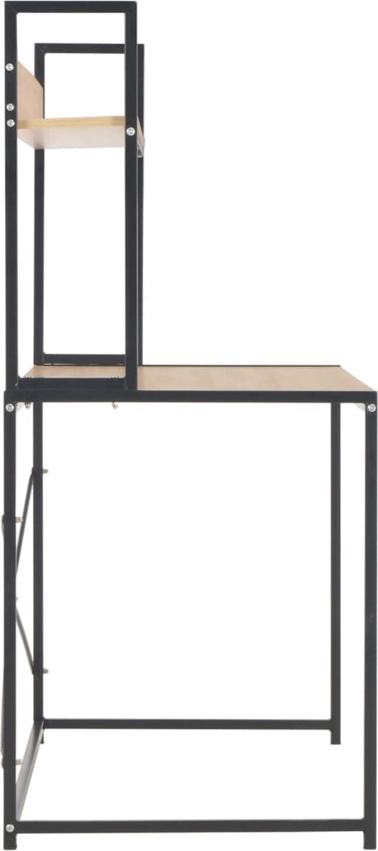 Vidaxl Computerbureau 120x60x138 Cm En Eikenkleurig - Zwart