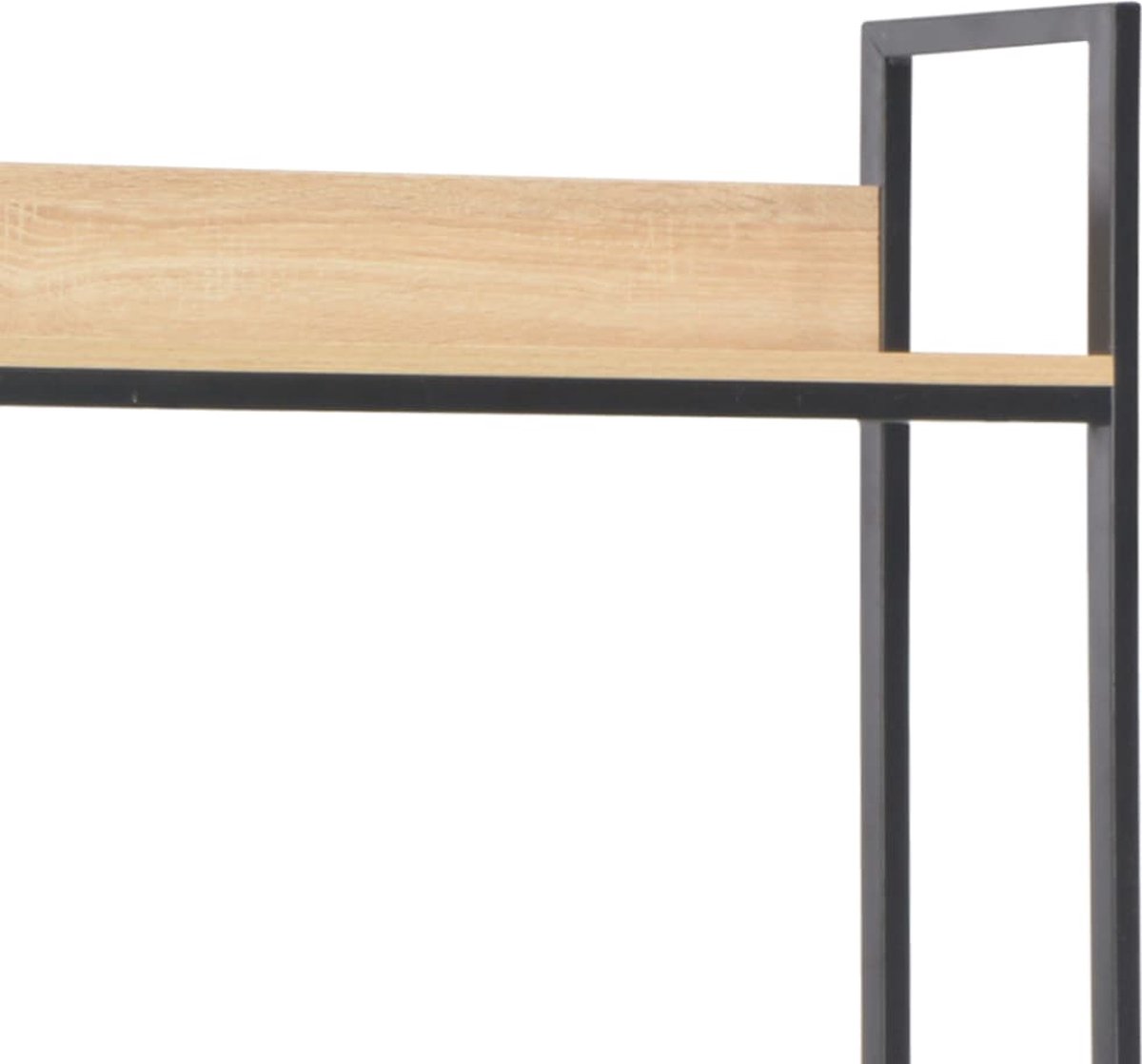 Vidaxl Computerbureau 120x60x138 Cm En Eikenkleurig - Zwart
