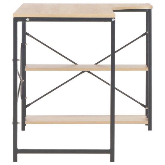 Vidaxl Computerbureau 120x72x70 Cm En Eikenkleurig - Zwart