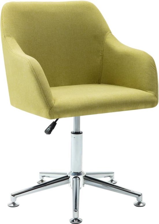 Vidaxl Eetkamerstoelen Draaibaar 2 St Stof - Groen