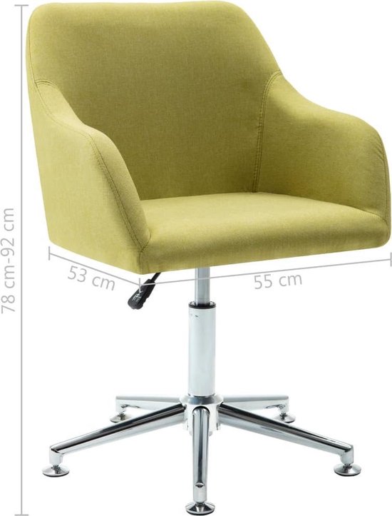 Vidaxl Eetkamerstoelen Draaibaar 2 St Stof - Groen