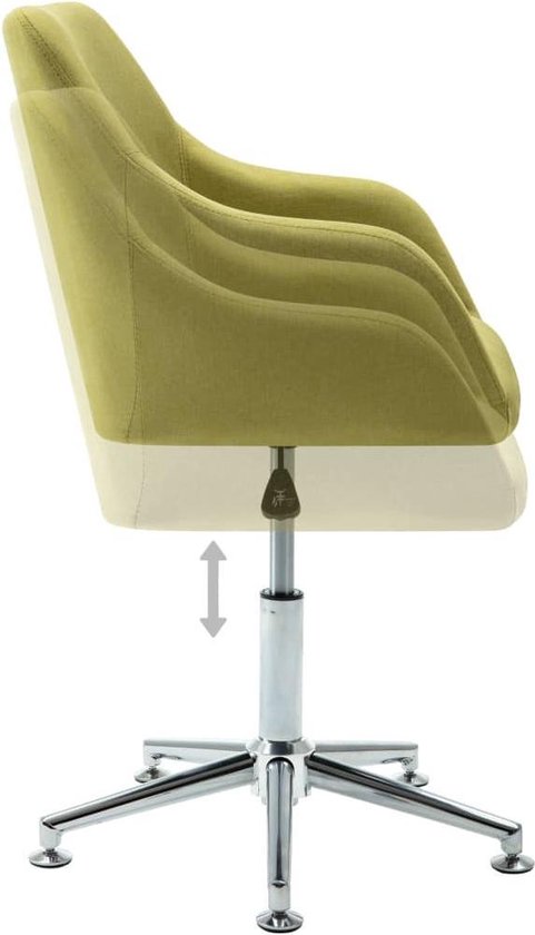 Vidaxl Eetkamerstoelen Draaibaar 2 St Stof - Groen