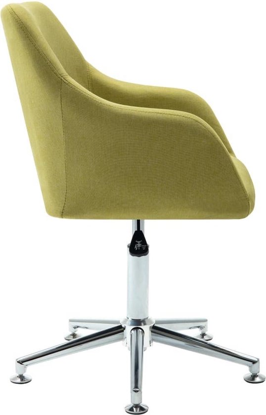 Vidaxl Eetkamerstoelen Draaibaar 2 St Stof - Groen
