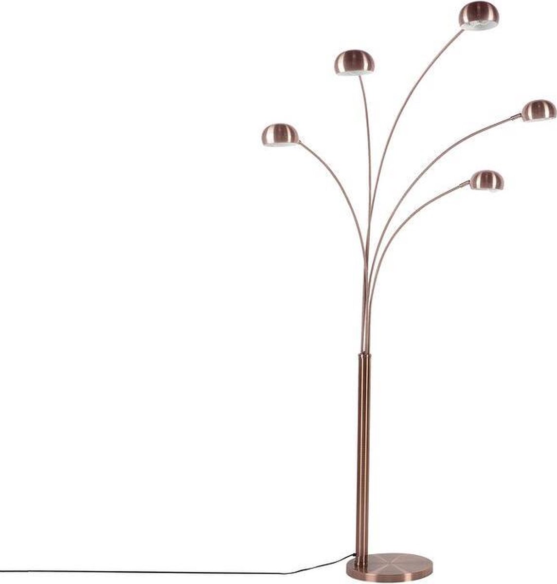 Beliani Flinders Staande Lamp Verchroomd Metaal 100 X 100 Cm