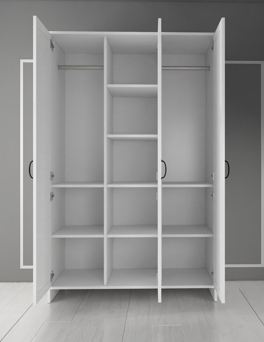 Meubella - Kledingkast Oase 128 Cm - Wit