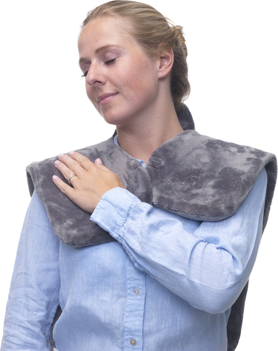 Trebs Elektrische 2-in-1 Warmte En Massagekussen / Comfortheat Fleece 99360 - Grijs