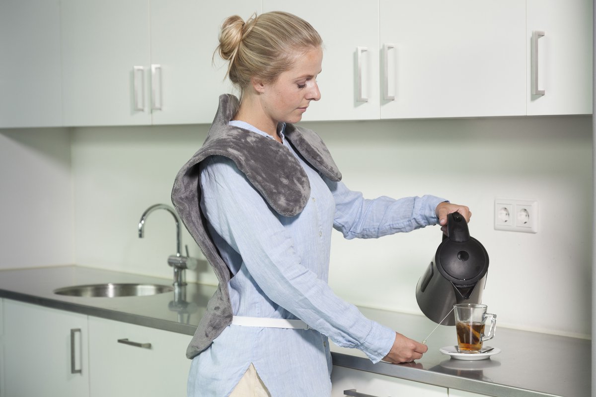 Trebs Elektrische 2-in-1 Warmte En Massagekussen / Comfortheat Fleece 99360 - Grijs