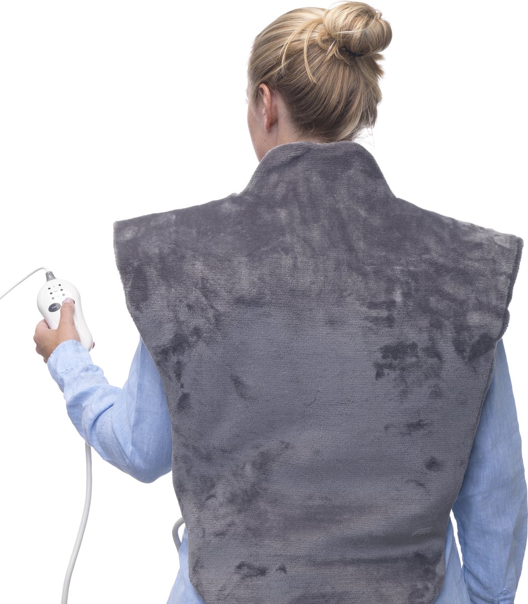 Trebs Elektrische 2-in-1 Warmte En Massagekussen / Comfortheat Fleece 99360 - Grijs