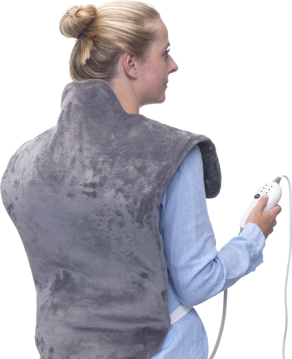Trebs Elektrische 2-in-1 Warmte En Massagekussen / Comfortheat Fleece 99360 - Grijs