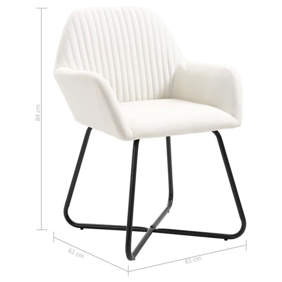 Vidaxl Eetkamerstoelen 6 St Stof Crème