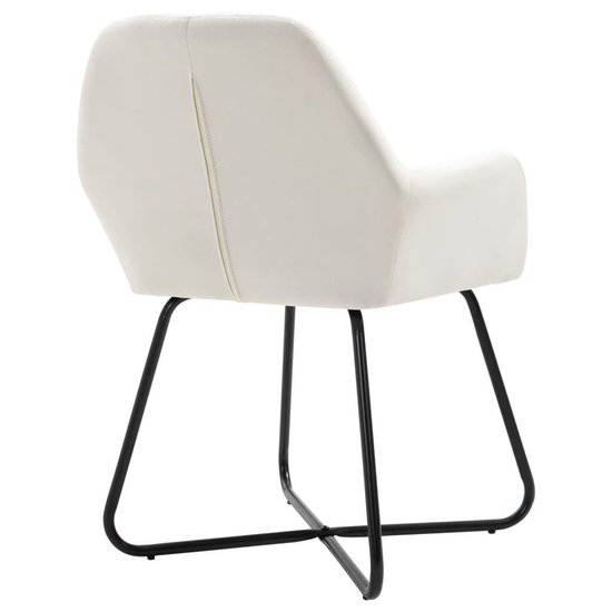 Vidaxl Eetkamerstoelen 6 St Stof Crème