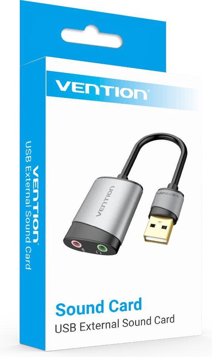Vention Externe Geluidskaart via USB voor Microfoon en Audio OMTP-CTIA