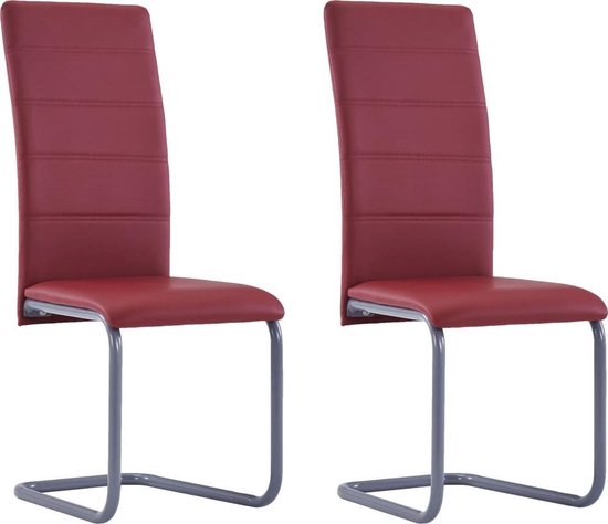 Vidaxl Eetkamerstoelen 2 St Kunstleer - Rood