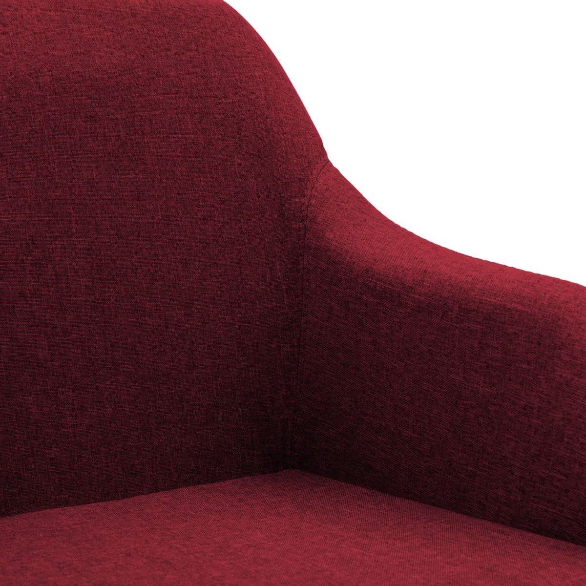 Vidaxl Eetkamerstoelen Draaibaar 2 St Stof Wijn - Rood