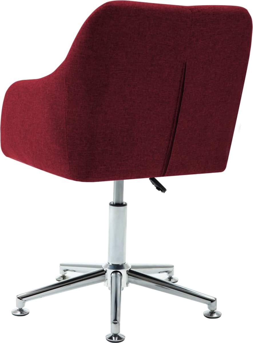 Vidaxl Eetkamerstoelen Draaibaar 2 St Stof Wijn - Rood
