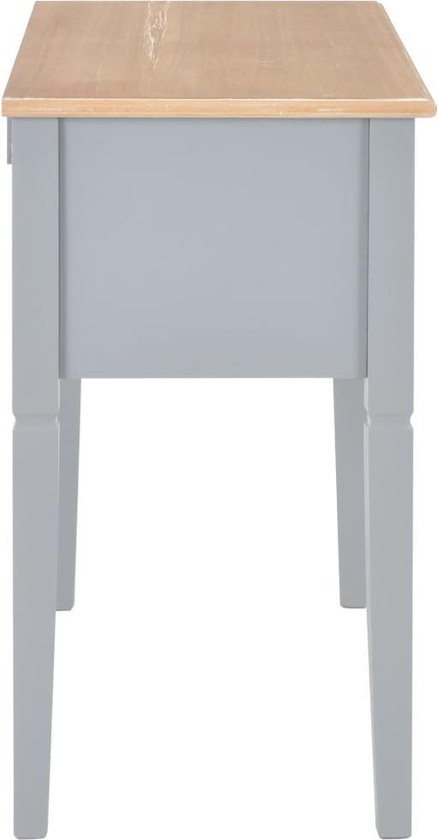 Vidaxl Schrijftafel 109,5x45x77,5 Cm Hout - Grijs