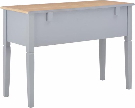 Vidaxl Schrijftafel 109,5x45x77,5 Cm Hout - Grijs