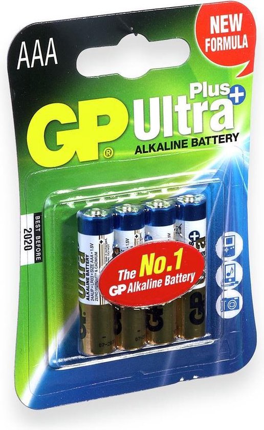 GP Aaa 4 Stuks Ultra Plus Alkaline Batterij