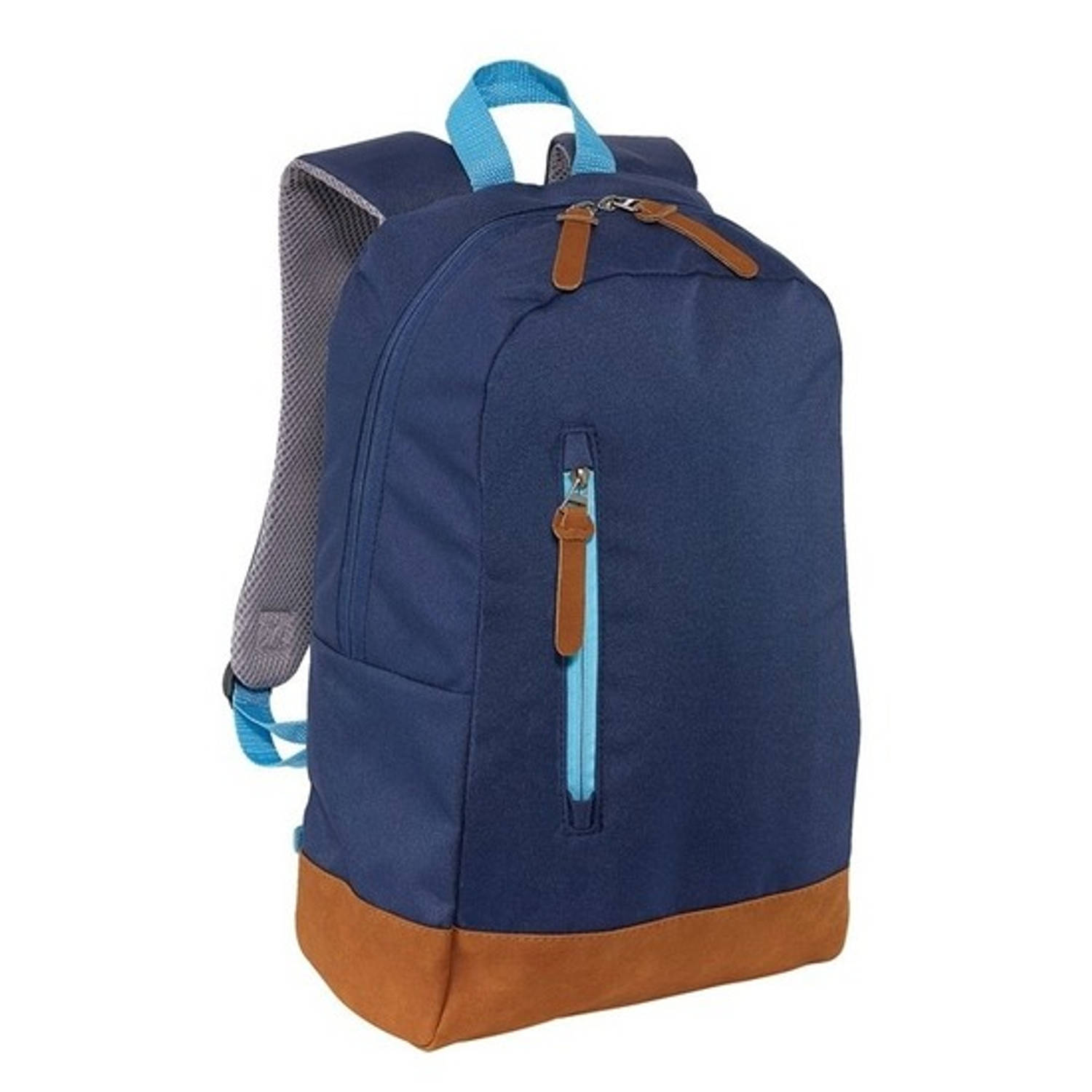 Allround Rugzak/rugtas Donker 45 Cm - A4-formaat - Schooltas/boekentas - Blauw