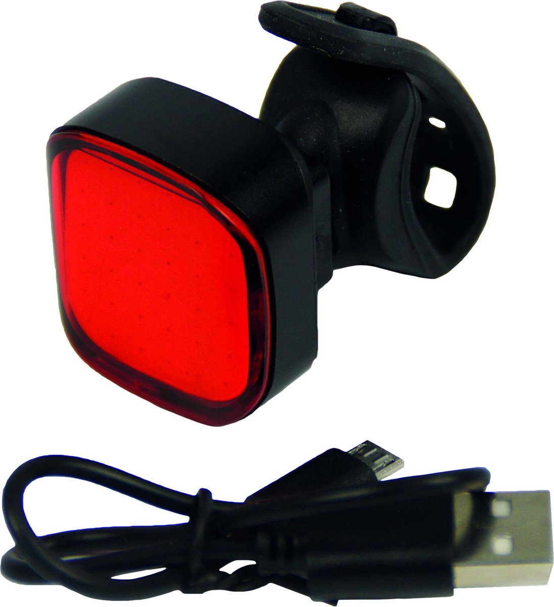 URBAN PROOF LED fiets achterlicht vierkant -USB oplaadbaar