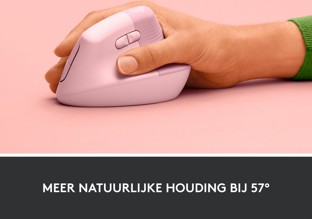 Logitech Lift Verticale Ergonomische Muis Linkshandig - Zwart
